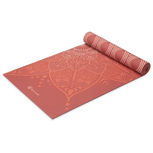 Gaiam Yoga Mat - Premium Print Reversible Extra Thick Non Slip Exercise & Fitness Mat for All Types of Yoga, Pilates & Floor Workouts - color: Changing Petals