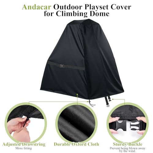 Outdoor Playhouse Cover - Dustproof Waterproof Wooden Kids Play Houses Protector for Outside, All-Weather - 82"Lx55"Wx78"H, Black - size: 82"Lx55"Wx78"H