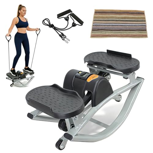 Rock Stepper Exercise Machine, Rocker Stepper Side to Side Home Workout, Rocking Step Training for Legs, Glutes and Abs, Home Gym
