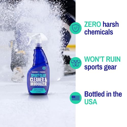 Vapor Fresh Sports Cleaner and Deodorizer - For Boxing Gloves, Sports Pads, Helmets, Gym Bags, Gym Equipment and More - Naturally Powered By Plants, 16 Fl Oz (1-Pack) - size: 16 Fl Oz (Pack of 1)