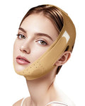 Reusable V Line Silicone Face Strap, Soft Silicone Chin Strap for Women 23-27 Inches yellow - color: Bronce