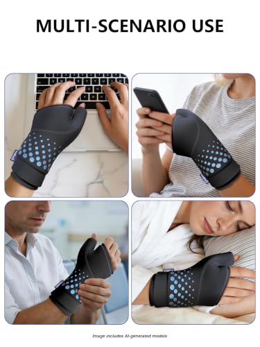 Wrist &Thumb Ice Pack Wrap -Cold&Hot Therapy Thickened Ice Gel- Hand Ice Pack & Ice Glove for Arthritis,Carpal Tunnel Relief, Tendonitis,Injuries & Recovery-Fits Men and Women (Black, L/XL) - color: Black, size: L/XL