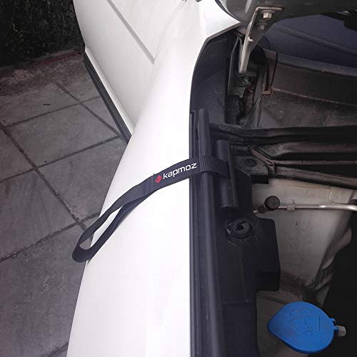 Quick Hood Loops Trunk Anchor Kayak Tie Downs Straps Bow Stern Canoe Transport Secure Lashing Point - color: Black 1 Pair