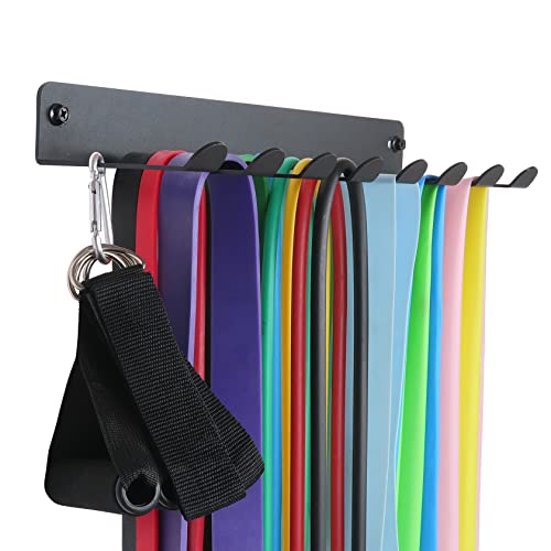 Gym Storage Rack Resistance Band Rack Wall Mount Barbell Rack Heavy Duty Home Gym Storage Rack for Gym Equipment, Exercise Bands, Lifting Belts and Jump Ropes, Gym Accessories - color: 8 prongs