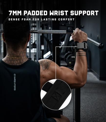 Gymreapers GripLink Lifting Straps – Heavy Duty D-Ring Weight Lifting Wrist Straps with Anti-Slip Silicone Grip Beads, Adjustable Support for Deadlifts, Powerlifting, Cable Machines & Gym Training - color: Gray