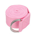 Yoga Strap for Stretching, Athletic Stretch Band with Adjustable Metal D Ring Buckle Yoga Bands - color: Pink, size: 5.9ft