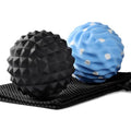 Large Silicone Massage Lacrosse Balls for Myofascial Release - Yoga Deep Tissue Massage,Trigger Point Therapy, Foot Plantar Fasciitis,Muscle Knots, Muscle Soreness Massager Balls(2 Pack) - style: Deep-Tissue Spiky & Wave-Texture Set