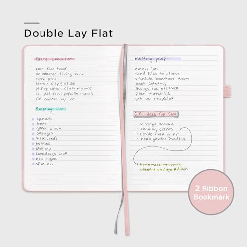 &And Per Se Lined Notebooks 3-Pack Gift Set, A5 Hardcover Journals, 160 Pages 100gsm Thick Paper, 3 Assorted Colors (Cyan, Pink & Purple) - color: Cyan,Pink&Purple, style: 3 Pack-Lined