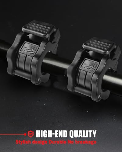 Adjustable Barbell Clips (2-Pack), Fits 0.98-1.1" Olympic & Standard Bars, Secure Locking Collars for Weight Lifting Strength Training (Balck) - color: Balck