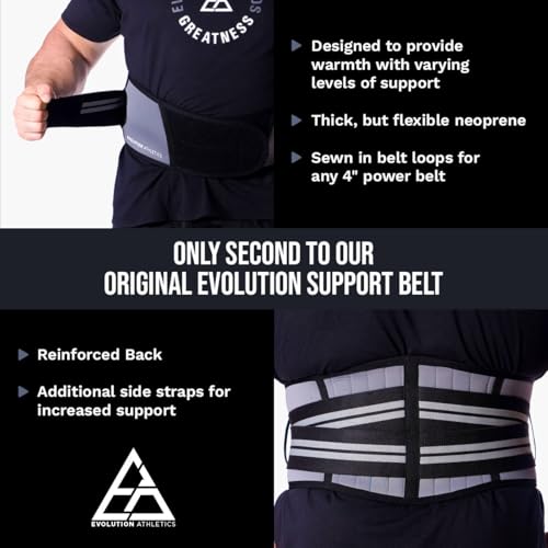 Evolution Athletics Weight Lifting Sport Belt for Strength Training, Powerlifting, or Deadlift - size: 2XL