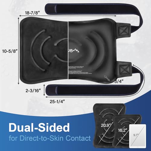 APEXUP Ice Pack for Knee Pain Relief, Large Reusable Wrap After Surgery, Flexible Gel Cold Pack for Injuries, Pain Relief for Back, Shoulder, Elbow, Ankle and Leg (Black, XXL, 1PK) - size: 2X-Large-1PK, style: Black