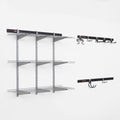 Rubbermaid 25-Piece Fasttrack Garage Storage System Kit for Garage Organization - size: 3 Rails, 7 Hooks, 3 Shelves