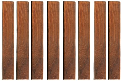 Bare Decor EZ-Floor End Pin-Side Trim Piece for Flooring in Solid Teak Wood (Set of 8), Brown - size: 8 Trim Pieces (Pin Ends)
