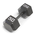 Marcy Cast Iron Hex Dumbbells Collection - Available size from 3-lb to 100-lb, SOLD INDIVIDUALLY - style: 50lbs