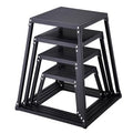 Happybuy Plyometric Jump Boxes, 12/18/24/30 Inch Agility Jumping Platform, Anti-Slip Exercise Step Up Box Set for Home Gym Training, Conditioning, Strength Training, Black
