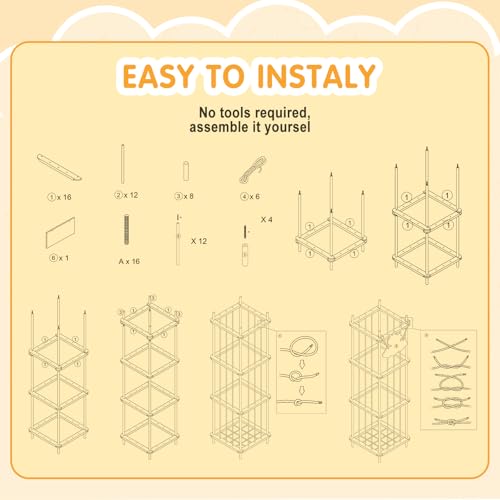 Stuffed Animal Storage Zoo Organizer Natural Pine Plushies Storage with Elastic Bands Vertical Wood Toy Holder Mesh Net Space Saving Design for Playroom Nursery Kids Bedroom - color: Wood Color Bee Square Board