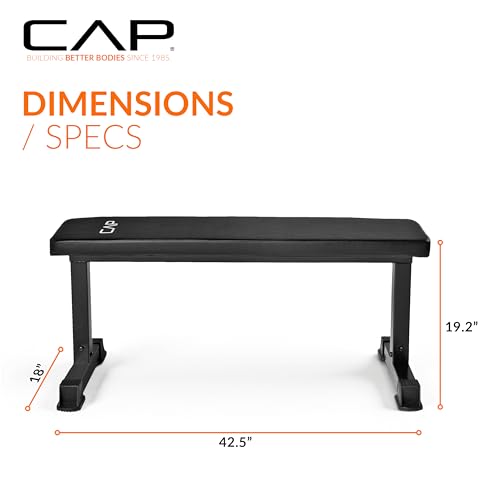 CAP Barbell Flat Weight Bench Color Series - color: Black