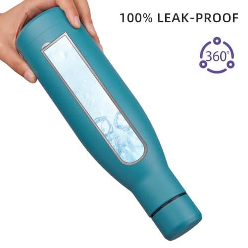 BJPKPK 25oz Insulated Stainless Steel Water Bottles Reusable Metal Travel Sports Water Bottle Keep Cold and Hot,Laguna - color: Laguna, size: 25 Ounces