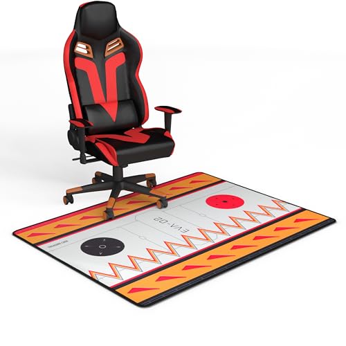 Gaming Chair Mat- Floor Mat for Office Chair-Evangelion EVA-02 Capsule Series Inspired Design, Anti-Slip, Easy Clean & Machine Washable (35"×47") - color: Eva-02