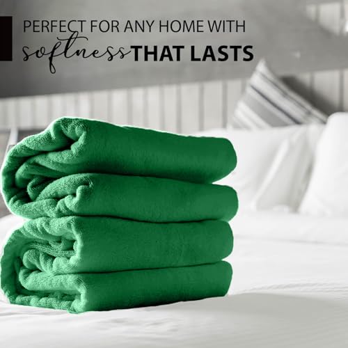 KAHAF COLLECTION 100% Cotton Bath Towels, 24x48 Pack of 6 Towels, Quick Dry, Highly Absorbent, Soft Feel Towel, Gym, Spa, Bathroom, Shower, Pool, Luxury Soft Towels (Light Green, 24x48-6 Pack) - color: Light Green, size: 24x48 - 6 Pack