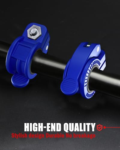 Mini Barbell Clips 1 inch I Multi-Size Adjustable Barbell Collar I 1 inch Barbell ClampsIQuick Release Weight Clips Pair of Locking for Dumbbell Bar - color: Blue