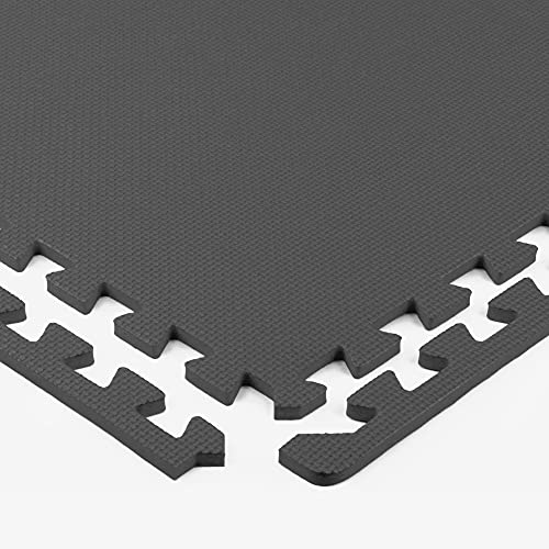 Flooring Inc's Puzzle Exercise Mats, EVA Foam Interlocking Floor Mats for Protective, Cushioned Workout Flooring for Home and Gym Equipment, Multiple Sizes & Colors - color: Grey, size: 1/2" Thick