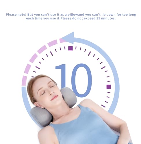 Bespilow Cervical Neck Pillow for Pain Relief - Small Cylinder Neck Roll & Round Bolster - Portable Memory Foam Traction Device for TMJ, Hump Correction, Travel & Sleeping Support,Odorless - color: 1 Pillow +1 More Pillowcase (Grey)