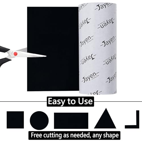 Non Slip Self Adhesive Silicone Cuttable Furniture Pads - 5x80 inch | widely used, functionality, easy to use - color: 5x80 Black