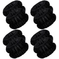 Chuangdi 4 Pairs Wrist Bands for Washing Face Wrist Spa Microfiber Wash Towel Band Scrunchies Absorbent Wristbands Sweatband for Women Prevent Liquid from Spilling(Black) - color: Black