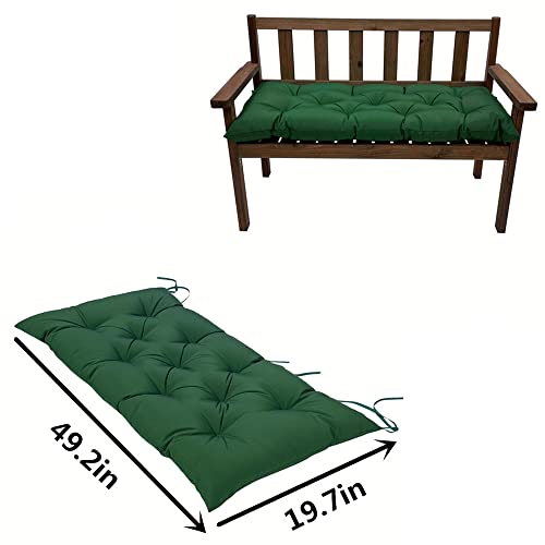 SeaHome Indoor/Outdoor Bench Cushion,Waterproof Swing Seat Cushion,Outdoor Chair Cuhion,for Lounger Garden Furniture Patio Loveseat Bench (47.2" x 19.7", Green) - color: Green, size: 47.2" x 19.7"