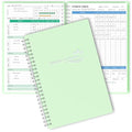Wellness Planner & Fitness Log - Daily Diet & Health Journal with Weight Loss, Wellness Journal Notebook for Tracking Fitness, Sleep, Nutrition, Meal, Habits, A5(5.8 x 8.6 inch) (Green) - color: Green