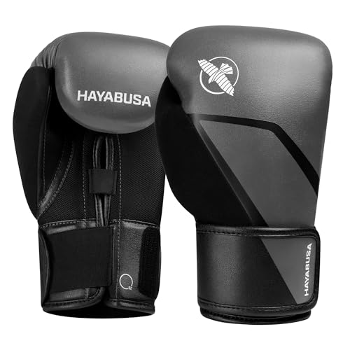 Hayabusa E1 Boxing Gloves for Kids, Youth and Teens - color: Grey/Black, size: 8oz