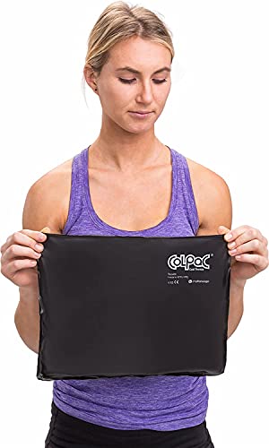 Chattanooga ColPac - Reusable Gel Ice Pack - Black Polyurethane - Standard - 10 in x 13.5 in - Cold Therapy - Knee, Arm, Elbow, Shoulder, Back - Aches, Swelling, Bruises, Sprains, Inflammation - size: 10x13.5 Inch (Pack of 1)