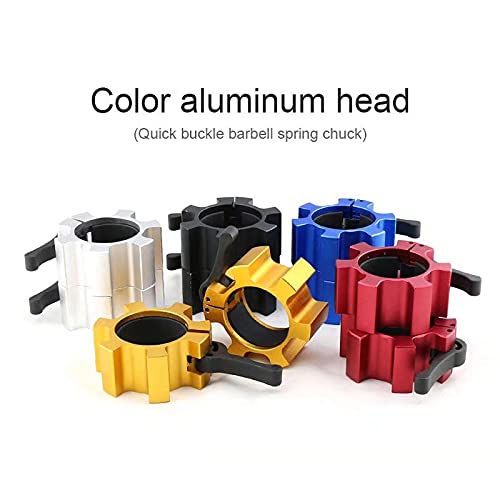 Metal Olympic Barbell Clamps 2inch Heavy Duty Exercise Collars,Weight Clips for 2" Barbell,Quick Release Weight Clamps for Weightlifting, Olympic Lifts Strength Fitness Training 1 Pair - color: Silver
