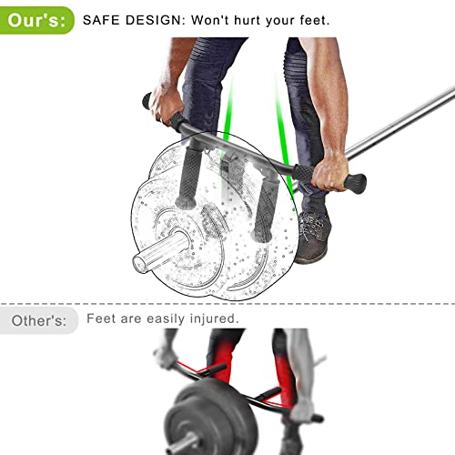 SELEWARE V Bar & T Bar Landmine Handle Attachment for 2" Barbell Bar, Solid Multi-Grip Landmine Handle T Row Attachment with Non-Slip Rubber Handle, Fits 2" Olympic Bars Strength Training Bars - color: Adjustable T Bar W/ Convex Rubber Handle