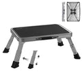 RV Step Stool Foldable 1-Step Ladder Sturdy Metal Stable Step Stool with a Non-Slip Platform Supports up to 500 lb with Non-Slip Rubber Feet, Easy to Carry (3-Level) - size: 3-Level