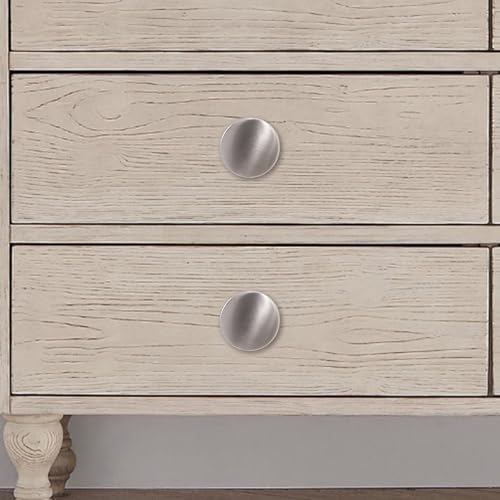 10 Pack Brushed Satin Nickel Kitchen Cabinet Handles - Solid Drawer Knobs Hardware - Zinc Alloy Dresser Handles - color: Brushed Satin Nickel, size: 1-1/4" Diameter（32mm）