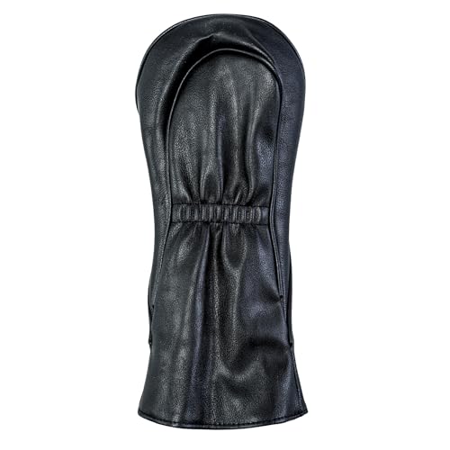 Golf Club Covers – Blackout Leather Driver Headcover, Fairway Wood, 3 Wood, Hybrid, Fits Mallet Blade Putter Head Covers Alignment Stick Cover - size: DRIVER