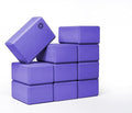 Bulk 4 in Foam Yoga Blocks, 10 Pack - color: Purple