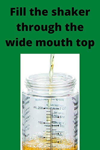 Cestari KItchen Glass Salad Dressing Shaker Bottle with Mixer Insert, 10 oz, Green – Leak-Proof Dispenser with Measurements and Recipes - color: Green