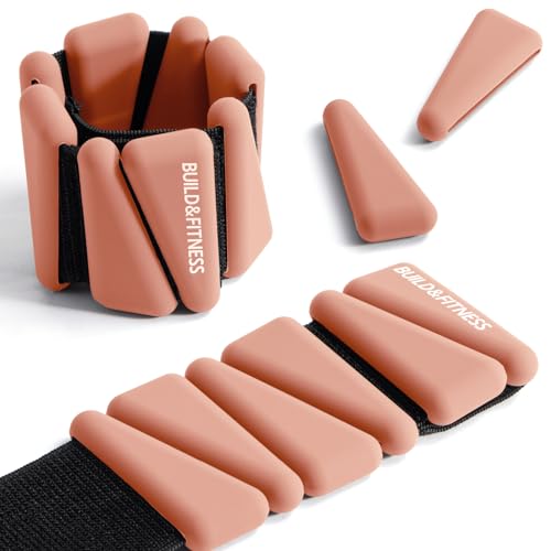 Wrist & Ankle Weights, Adjustable Bands for Women & Men Workouts, Set of 2 – 2lb or 4lb (1lb or 2lb each strap) Ideal for Runs, Jogs, Walks, Yoga, Dance, Pilates, Cardio, Aerobics, Strength Training - color: Blush, size: 2LB (1LB each)