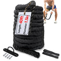 Battle Ropes Black Workout Rope 1.5 inch Battle Ropes for Home Gym 40ft Exercise Ropes for Working Out Heavy Ropes for Exercise Training Weighted Rope Weighted Workout Rope Battle Rope