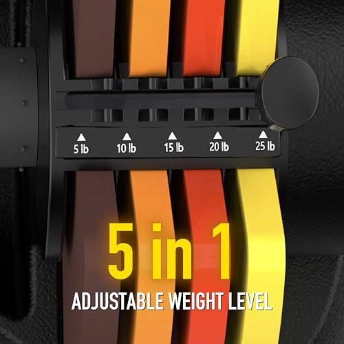 ATIVAFIT Adjustable Dumbbell Set of 2, 5–88LB Quick Dial Free Weights with Double Safety Lock, Anti-Slip Steel Handle & Storage Box, Space Saving Home Gym Equipment for Full Body Strength Training, Suitable for Home Fitness Users - color: Sunrise-25lbs