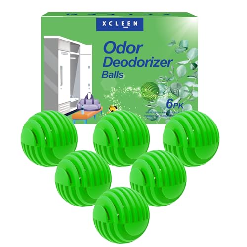 Shoe Deodorizer Balls, Sneaker Odor Eliminator, Long-Lasting Air Freshener for Cloest Car Lockers Drawer Gym Bags, 6 Pack Eucalyptus Scent - size: 1 Count (Pack of 6)