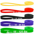 LEZER Resistance Bands - Pull Up Bands for Home Gym Fitness, Stretching, Physical Therapy & Training - Includes Instruction - color: 10 - 5 Colors - Complete sets