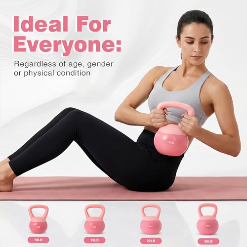 ALTLER Soft Kettlebell 10-50LBS Safe Strength Training Kettlebell Anti-Slip Grip Weight for Home Workouts and Men/Women/Beginners - size: 10LB