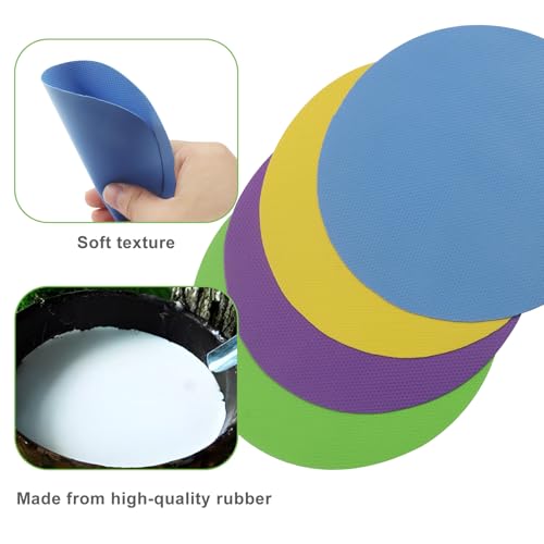 4Pcs Rubber Jar Opener, Circle&Square | Heat-insulated, Non-Slip Gripper Pads, Multi Function Can Opener, Easy Opening/Arthritis Weak Hands - size: 8Pcs-Square&Circle