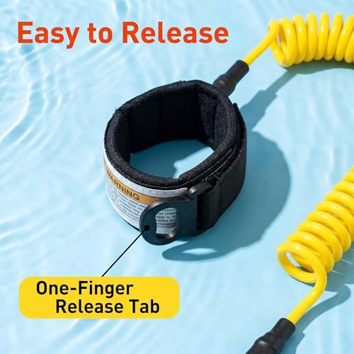 Surfboard Leash, Straight Surf Board Leg Rope with Wrist/Ankle Strap - Universal Design for Shortboards, Longboards, Paddleboards - Surfboard Replacement Accessory - color: Blue