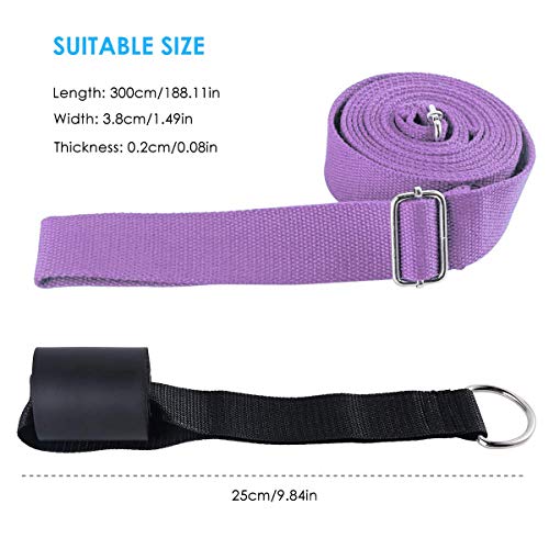 Leg Stretcher, Door Flexibility & Stretching Leg Strap - Great for Ballet Cheer Dance Gymnastics or Any Sport Leg Stretcher Door Flexibility Trainer Premium Stretching Equipment - color: Purple