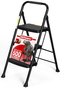 HBtower Step Ladder Sturdy, Heavy Duty Step Stool for Adults | Wide Anti-Slip Pedal Step Ladder Folding Step Stool for Home and Kitchen, Garage, Outdoor - size: 3 step ladder